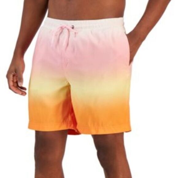 Club Room Mens Kenji Ombre Swim Trunks Pink Combo XXL, men’s short - Picture 2 of 9